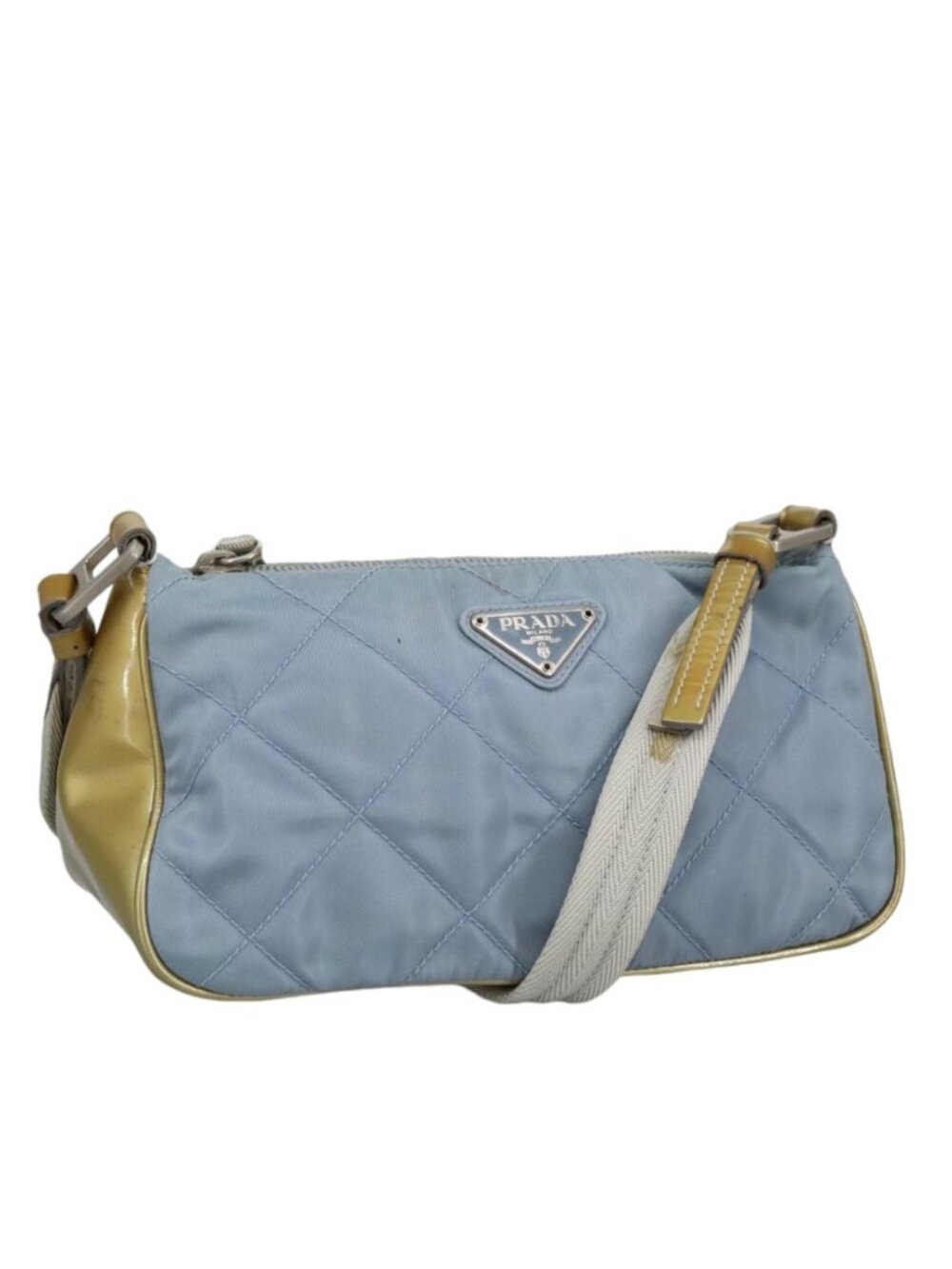 PRADA Shoulder Bag Nylon Baby Blue